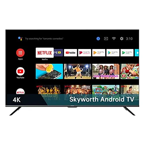 Skyworth S6G pro 55-inch 4K UHD Android Smart LCD TV with Google Assistant Built-in, Also Work with Alexa, Voice Remote, 2021 Model